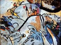 Kandinsky, Wassily - Cuadro sobre vidrio con sol